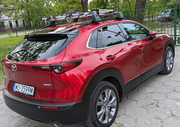 Mazda CX-30 cena 23595 przebieg: 47000, rok produkcji 2021 z Warszawa małe 137